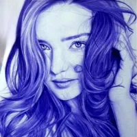 سفارش نقاشی با خودکار آبی|تابلو، نقاشی، عکس|اصفهان, بوستان ناژوان|دیوار