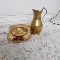 پارچ پسینی وکاسه سماور ذغالی برنجی|سماور، چای‌ساز، قهوه‌ساز|تهران, شهرک رضویه|دیوار