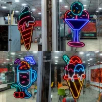 ساخت تابلو نئون فلکسی سفارشی طراحی، تولید ، نصب