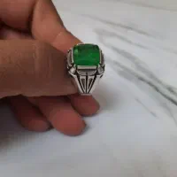 دوتا زمرد اصل معدنی نقره کامل دست ساز خاص خوشگل|جواهرات|زنجان, |دیوار