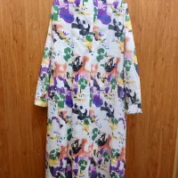 مانتو کفتان نخی جلو بسته بلند ماکسی فری سایز|لباس|شیراز, آزادی|دیوار