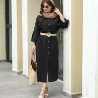 مانتو دکمه دار بلند