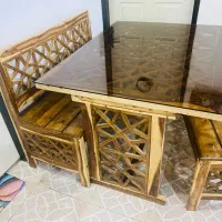 ناهار خوری ۴نفره گره‌چینی|میز و صندلی غذاخوری|فسا, |دیوار