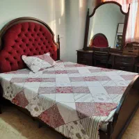 سرویس چوب تختخواب دونفره با تشک زیر قیمت( مهاجرت)