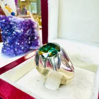 انگشتر فوق کلکسیونی سنگ موزانایت الماس روسی سلطنتی