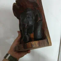 مجسمه چوبی فیل تایلندی|مجسمه، تندیس، ماکت|تهران, نعمت‌آباد|دیوار