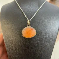 آویز عقیق خطی کوفی کهنه