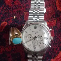 انگشتر فیروزه نشابور وساعت در حد نو
