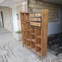 کتابخانه چوبی  ویترین چوبی