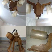 لوستر چوبی ، دیوارکوب ، لوستر تکی اتاق