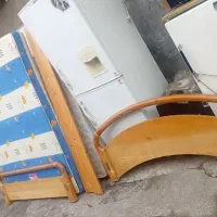 سرویس تخت خواب چوب نراد دونفره باتشک