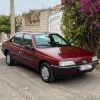 پژو عنابی درحد ۹۹از فنی زیر پا روخ (تمام فابریک)