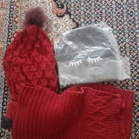 دوعدد شال کلاه دخترانه نو