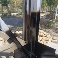 نقاشی ساختمان ضد زنگ رنگ امیزی قیر پای ستون|خدمات پیشه و مهارت|بیرجند, |دیوار