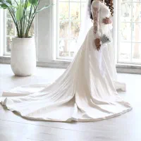 لباس عروس مدل ماهی دو دامنه