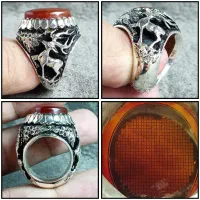 کل قرآن ۳۰ جز روی عقیق یمن رکاب قلمزنی