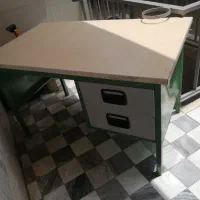 میز فلزی دوکشو قفل مخفی