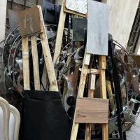 پایه تاج گل چوبی و آهنی