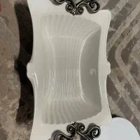 دیس میوه خوری و سینی قوری و قندون سایز بزرگ