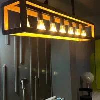 دو عدد لوستر چوبی مدرن قیمت برای هر عدد میباشد