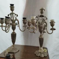 آینه و شمعدان برنجی