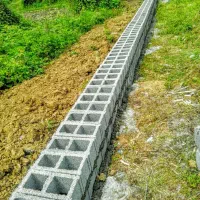 معمار بنایی دیوار چینی بلوک چینی سیمانکاری
