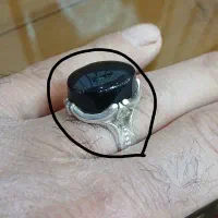 انگشتر نگین مشکی شجر