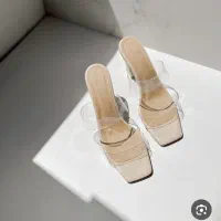 صندل پاشنه شیشه ای طلقی