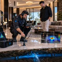 نشتیابی ونشتی نشت‌گیر با دستگاه بروزصوتی و تصویری