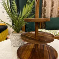 شیرینی خوری سه طبقه چوبی تایلندی