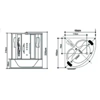 کابین جکوزی و سونا بخار مدل مونترال دونفره|لوازم حمام|یاسوج, |دیوار