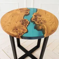 جلو مبلی و عسلی چوب و رزین