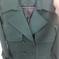 بارانی سبز پولداری رنگی بسیار زیبا و جذاب