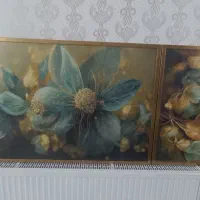 تابلوی سه تیکه طلا کوب