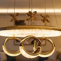 لوستر جدید مدرن وارداتی اصلی‌ مدل حلقه‌ی طلایی