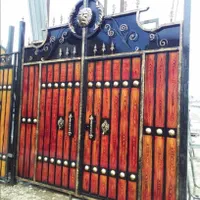 درب باغی طرح چوب درب حیاطی چوبی پارکینگی کد۱۱۱۱