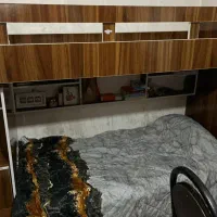 تخت خواب دو طبقه حفاظ دار با پله