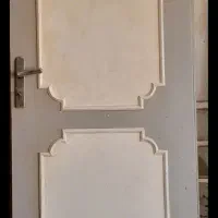 دو عدد درب چوبی با چار چوب