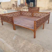 تخت سنتی چوبی تخت حیاط تخت گره چین|تخت و سرویس خواب|شیراز, دوکوهک|دیوار