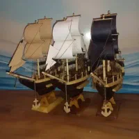 کشتی چوبی دکوری