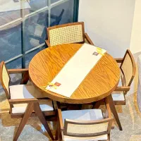 میزنهارخوری گرد ۴ نفره تمام چوب راش