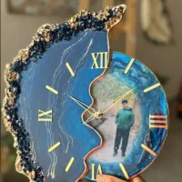 ساعت رزینی با عکس دلخواهتون|ساعت دیواری و تزئینی|فارسان, |دیوار