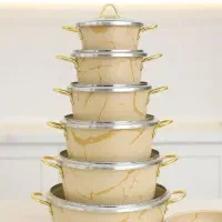 سرویس۱۴پارچه طرح چدن فورج هلنا|ظروف پخت‌وپز|تبریز, |دیوار