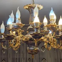 لوستر برنز آنتیک با روکش طلا