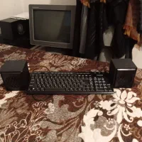 مانیتور سامسونگ+کیبورد+۲ عدد اسپیکر فابریک