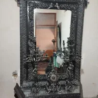 آینه و شمعدان و ساعت رومیزی (فروش فوری)
