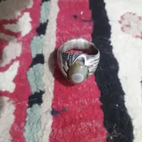 انگشتر تک چشم نقره