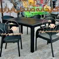 میزتاشو و صندلی پلاستیکی طرح کیمیانهارخوری غذاخوری