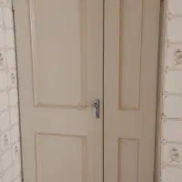 درب چوبی دولنگه با چارچوب فلزی|مصالح و تجهیزات ساختمان|اصفهان, عسگریه|دیوار