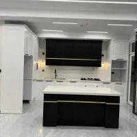کابینت نئوکلاسیک پلی اورتان ترکیب با استیل طلایی|مصالح و تجهیزات ساختمان|تهران, ونک|دیوار